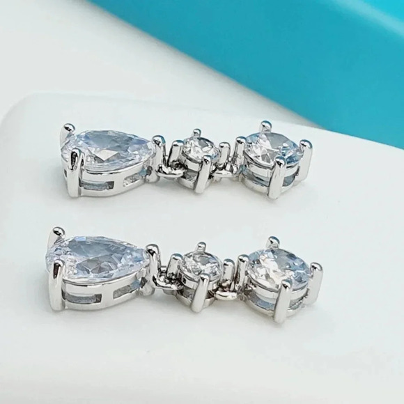 "925 Sterling Silver CZ Beautiful Earrings for Women, 1USPAR4251 - Picture 10 of 10